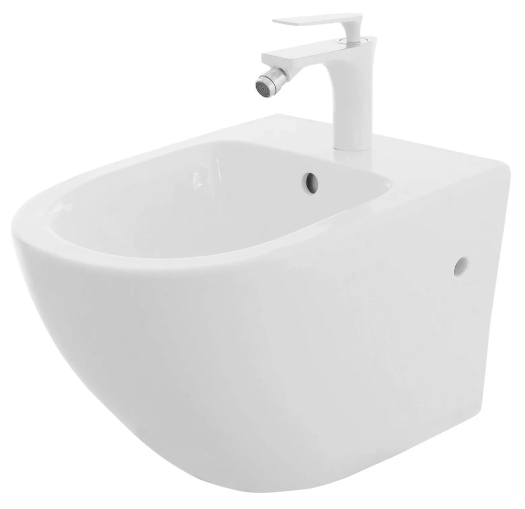 Set Wc Vaso + Bidet Carter Bianco Sospeso