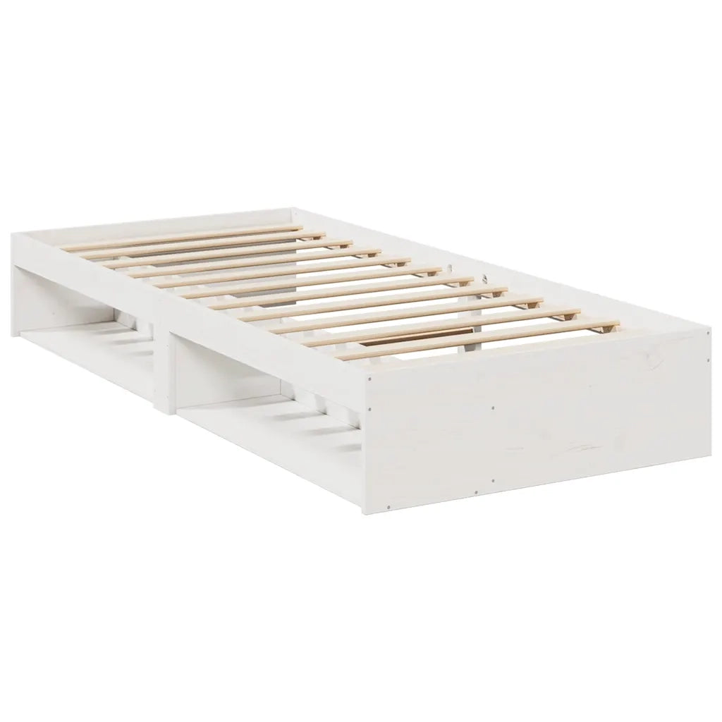 Letto singolo | Letto per adulti | Dormeuse senza Materasso Bianca 90x190 cm Legno Massello Pino