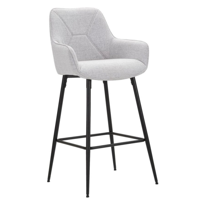 Sgabello Bar Grey Set 2 Pz cm 55x55x109