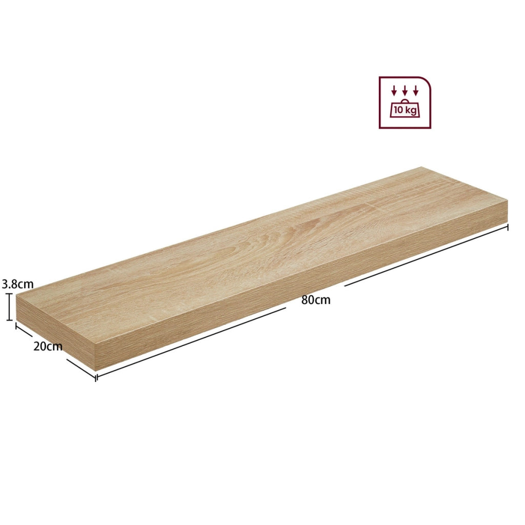 Mensola a scomparsa 80 cm effetto Rovere Sonoma