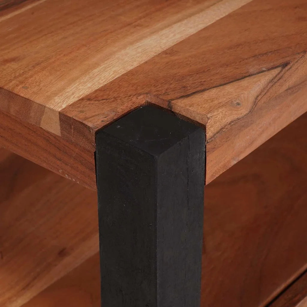 Mobile TV Marrone 110 x 30 x 40 cm legno massello di acacia 4104010