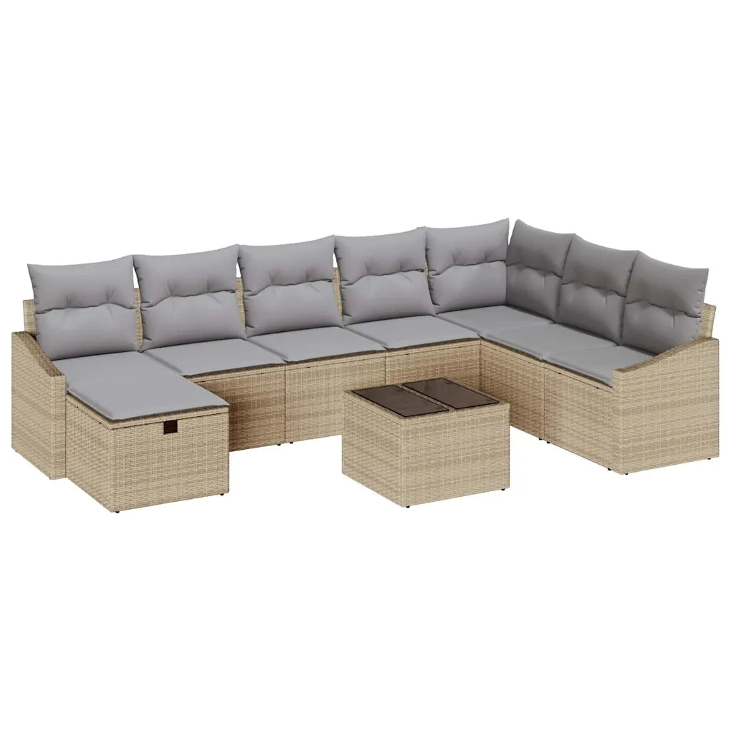 Set di divani con cuscino 8 pcs polyrattan