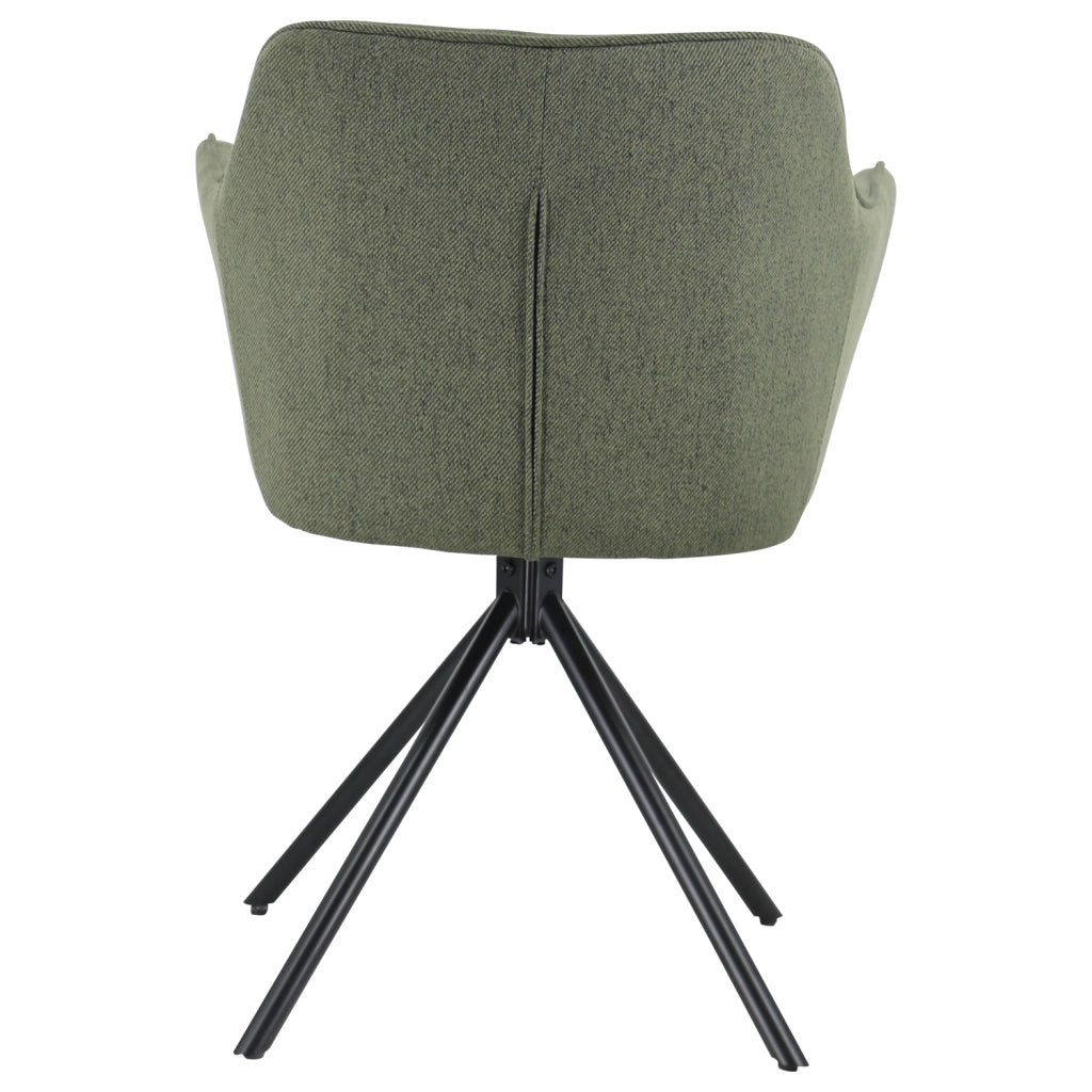 Set di 2 sedie in tessuto verde DANNA