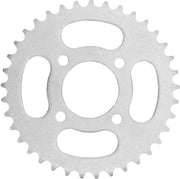 Pignone posteriore - 37 denti - Materiale in acciaio resistente - Finestra in argento - 420 catena - Adatto per Go Kart, Trike e Dirt Pit Bike - 50cc a 125cc