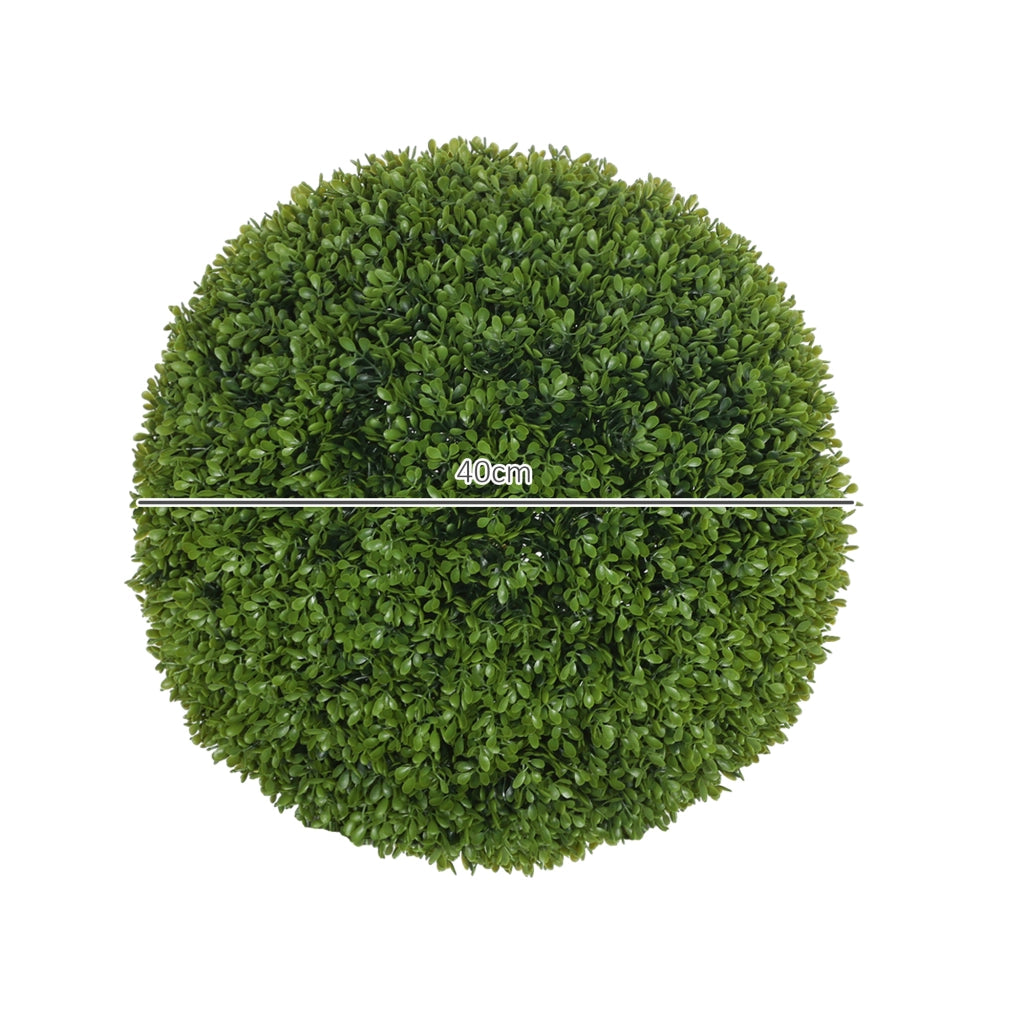 Set 2 Piante Finte Bosso in PE per Interno ed Esterno ¨C Minimal ¨C Verde, ?40 cm
