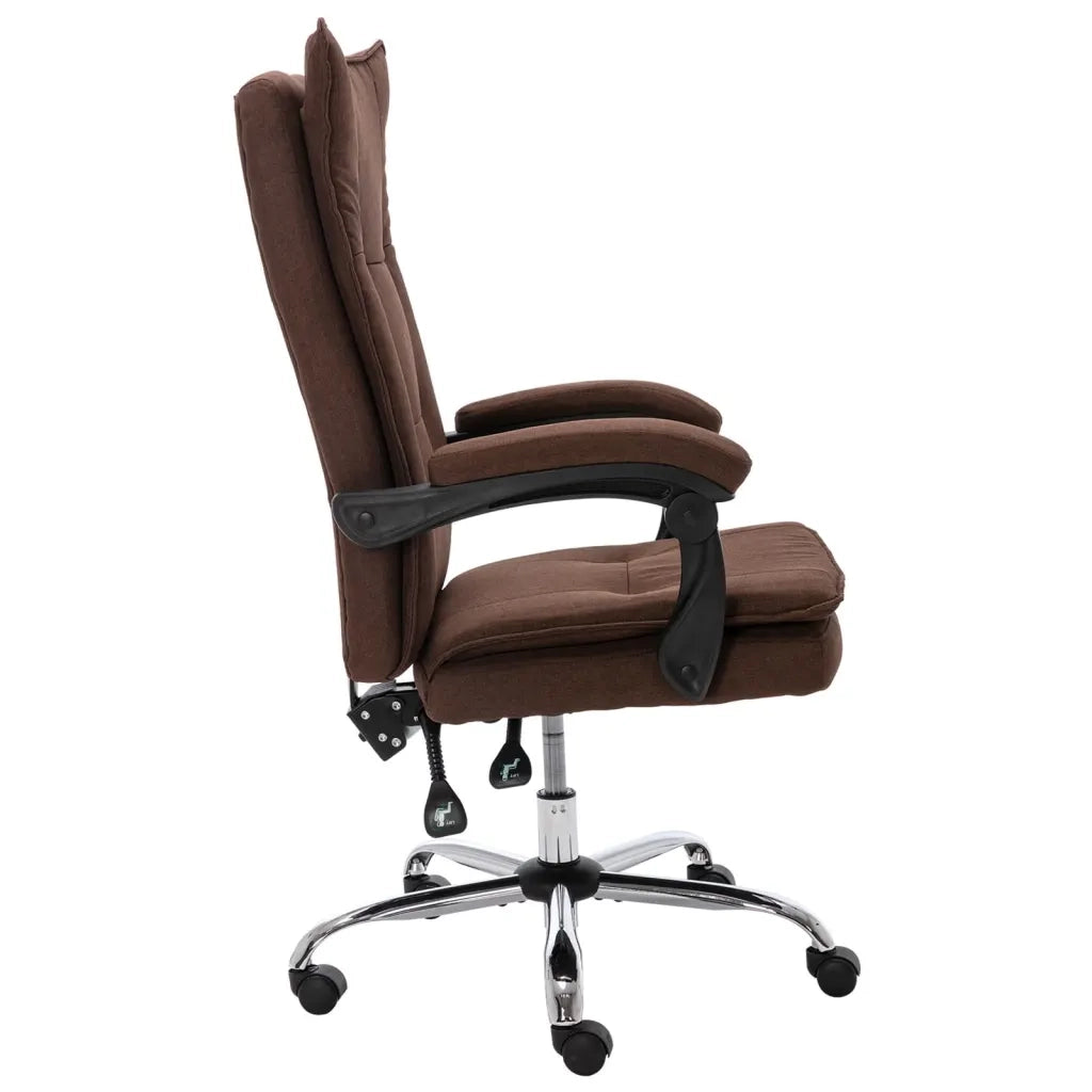 Sedia da Ufficio Marrone in Tessuto 20365