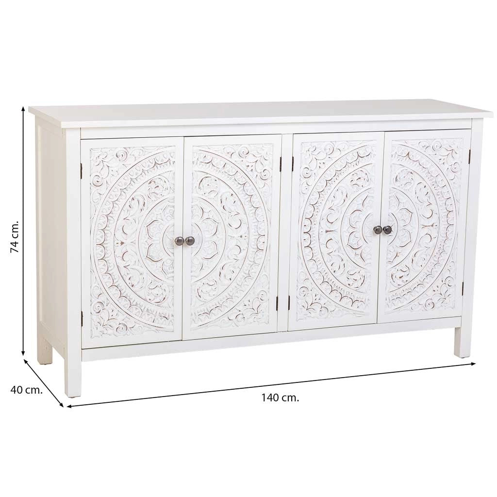 Credenza bianca 140x40x74h cm