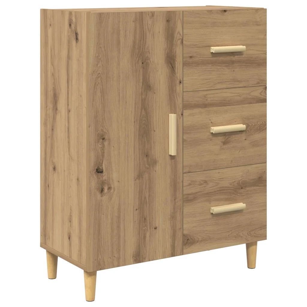 Credenza con Cassetto-Buffet-Armadio da cucina Rovere artigianale 69,5 x 34 x 180 cm 836952