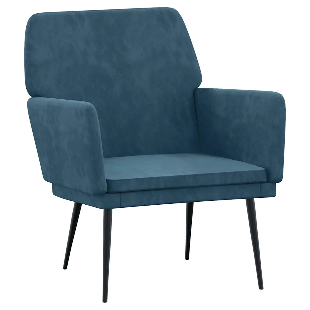 Poltrona Blu 62x79x79 cm Velluto 351381