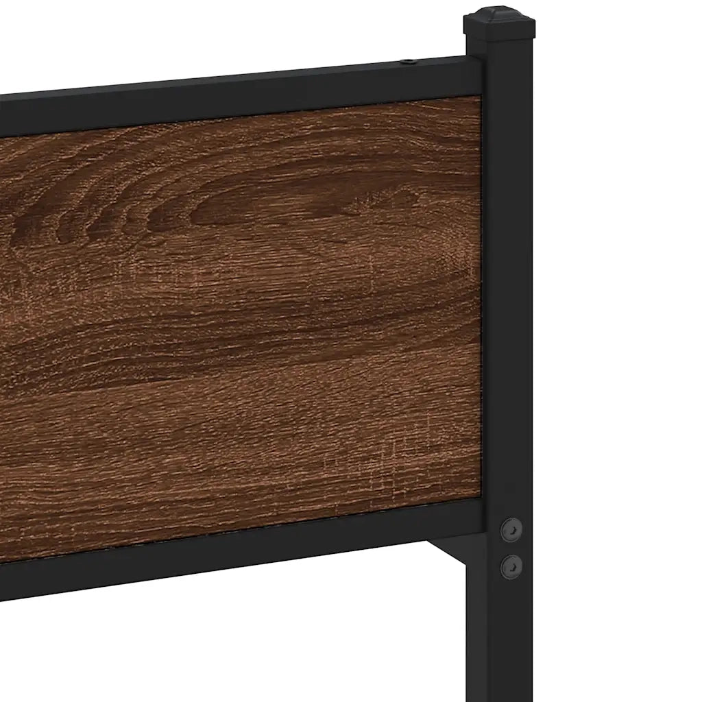 Giroletto senza Materasso-Struttura Letto Rovere Marrone 90x200cm in Truciolato 706886