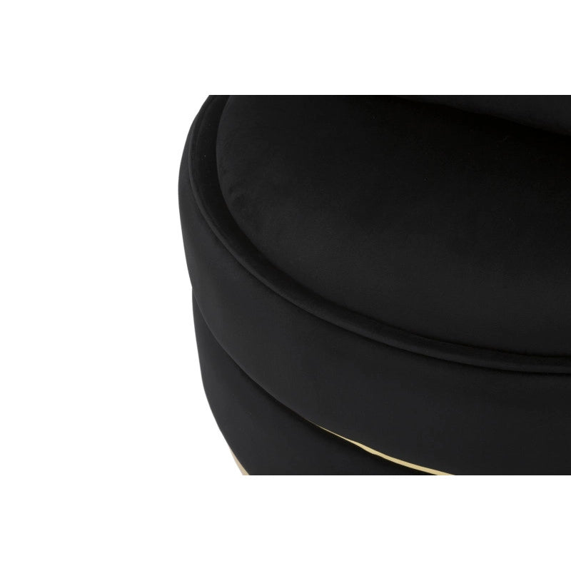 Poltrona Paris Space Nero/gold cm ø 84x72