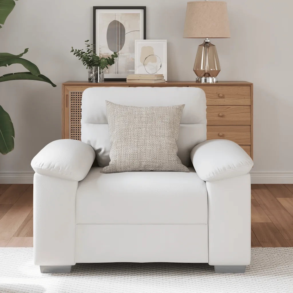 Poltrona | Sedia Relax Bianca 100x81x84 cm in Similpelle