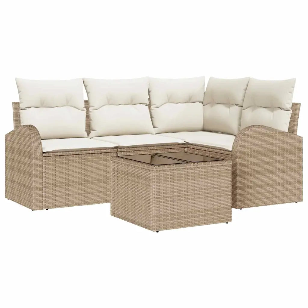 Set Divano da Giardino Beige polyrattan 3346031
