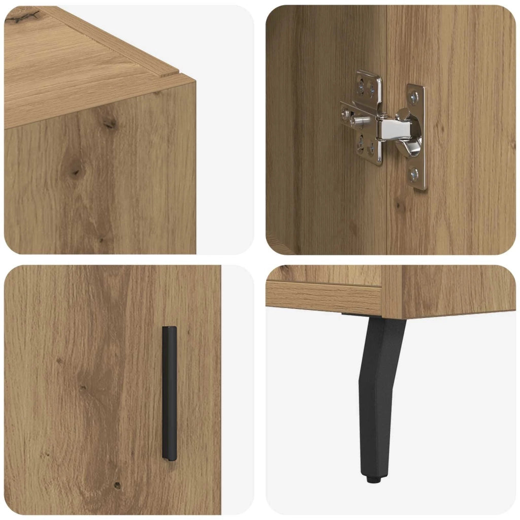 Credenza Rovere artigianale 90 x 34 x 80 cm Legno multistrato 879587