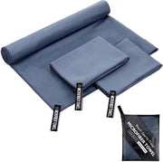 Asciugamani per bagno 3 pezzi - Velocemente asciuganti - Asciugamani per bagno in microfibra 180 x 80 cm - Asciugamani per bagno piccoli 80 x 40 cm - Asciugamani leggeri per viaggio/strada - Ideali per camping/sport - Asciugamani per bagno