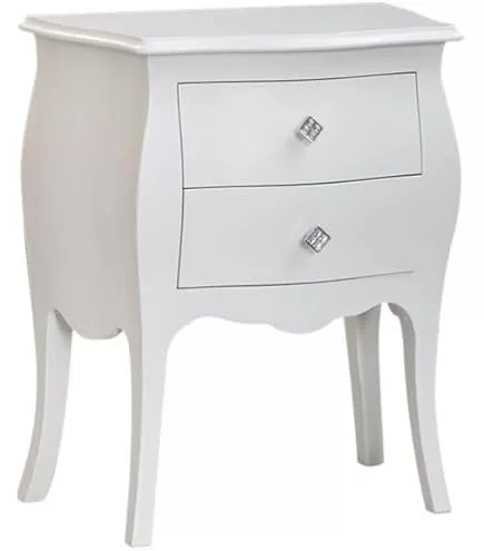 Gruppo 1 cassettiera 2 comodini shabby bianco swarovski - Mobili 2G