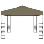 Gazebo | Pergolato da Giardino 3x3 m Grigio Talpa 180 g/m2