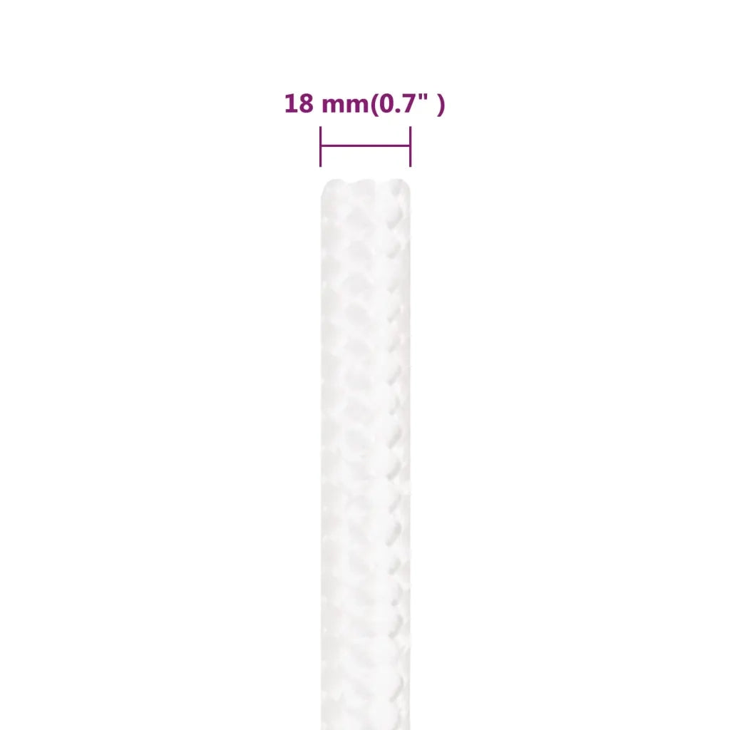Corda | Fune per barca Completamente Bianca 18 mm 25 m in Polipropilene