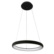Lampada a sospensione LED anello nero 40W Italux Alessia