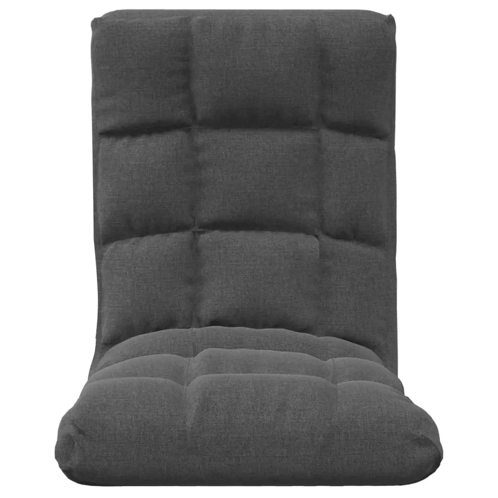 Sedia da Pavimento Pieghevole Grigio Scuro in Tessuto 336585