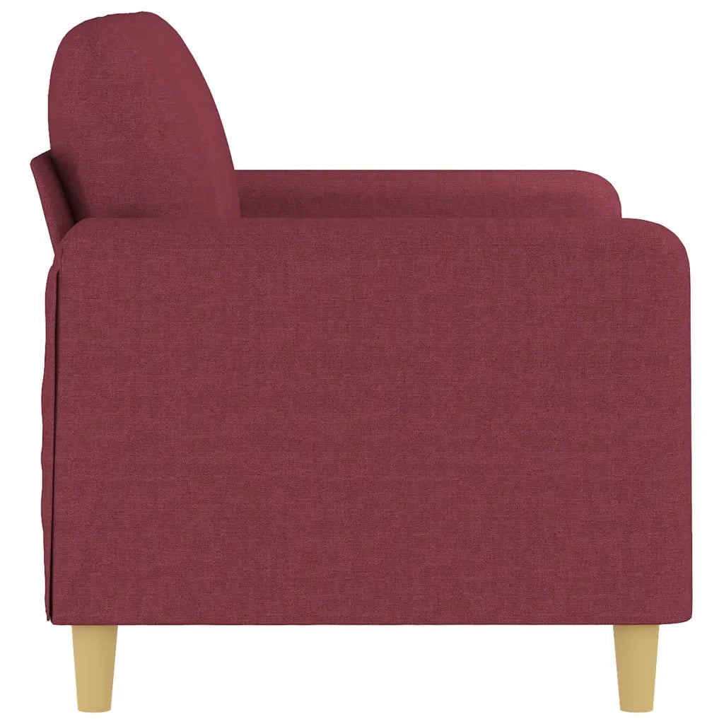 Divano a 2 Posti Rosso Vino 120 cm in Tessuto 359476