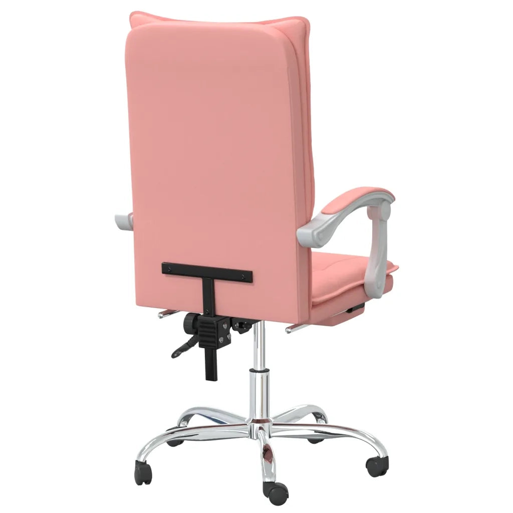 Poltrona | Sedia Relax da Ufficio Reclinabile Rosa in Similpelle
