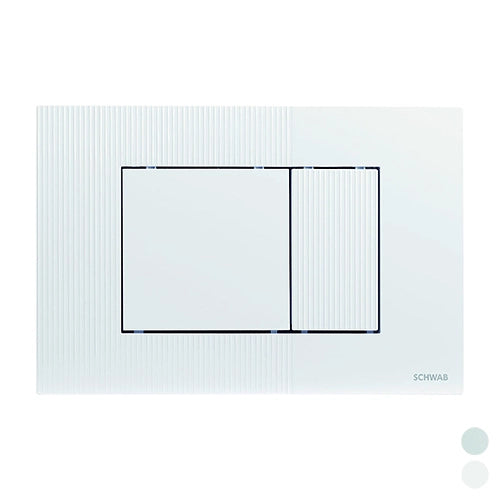 PLACCA DOPPIO SCARICO METIS- Bianca- FLUID- pezzi 1