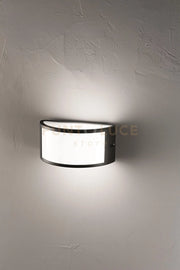 APPLIQUE FABIUS NERO 1 LUCE ATTACCO E27 BIEMISSIONE IP44 L.25CM