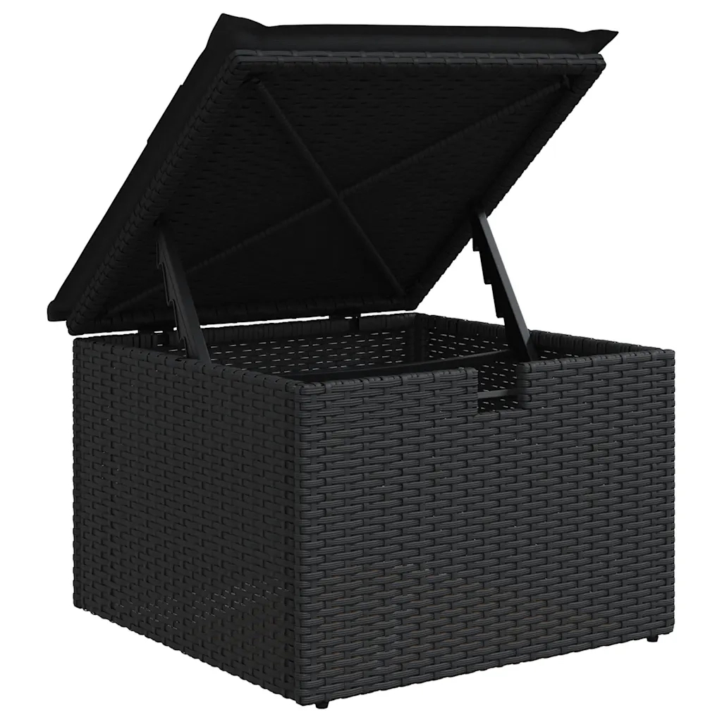 Set Divani da Giardino con Cuscini 8 pz Nero in Polyrattan 3325765