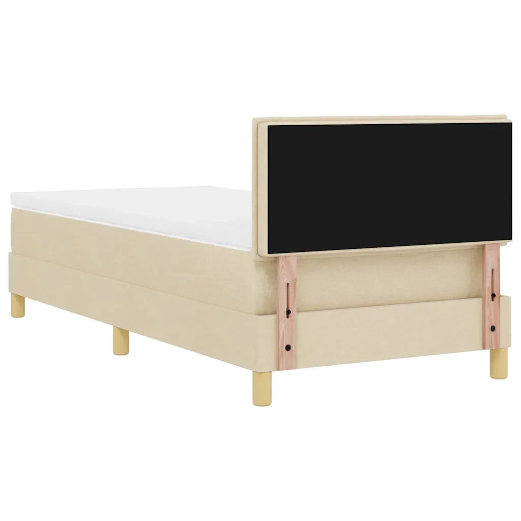 Letto a molle con cuscino Crema 80 x 200 cm Tessuto 3338802
