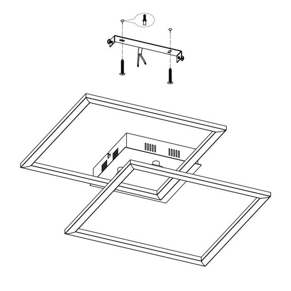 Plafoniera Applique con 2 Quadrati Led e Dimmer Palmaves 1