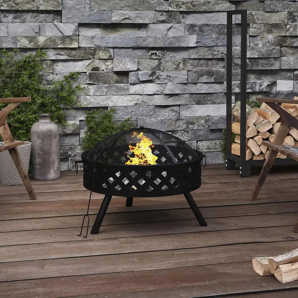 Braciere con Attizzatoio 58 cm XXL in Acciaio 360062