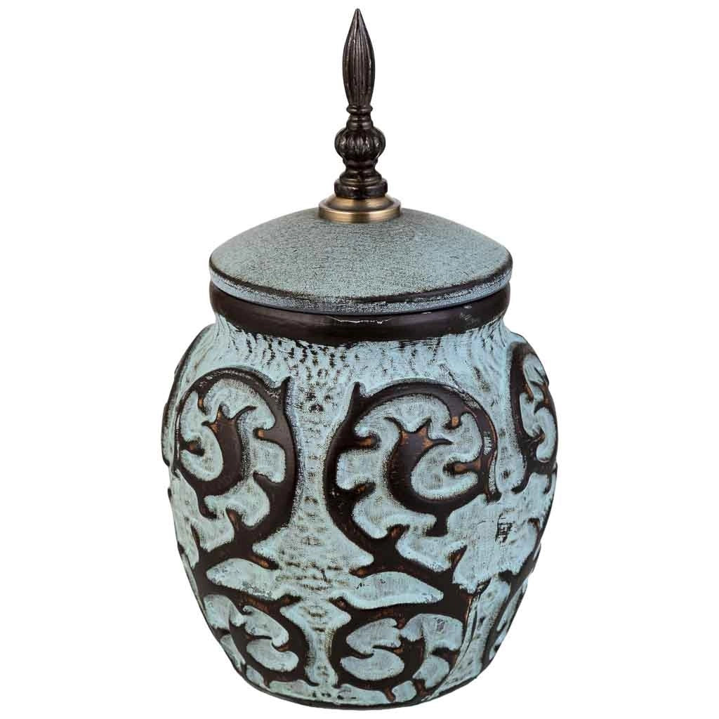 Vaso in ceramica blu, P16x30,5h cm