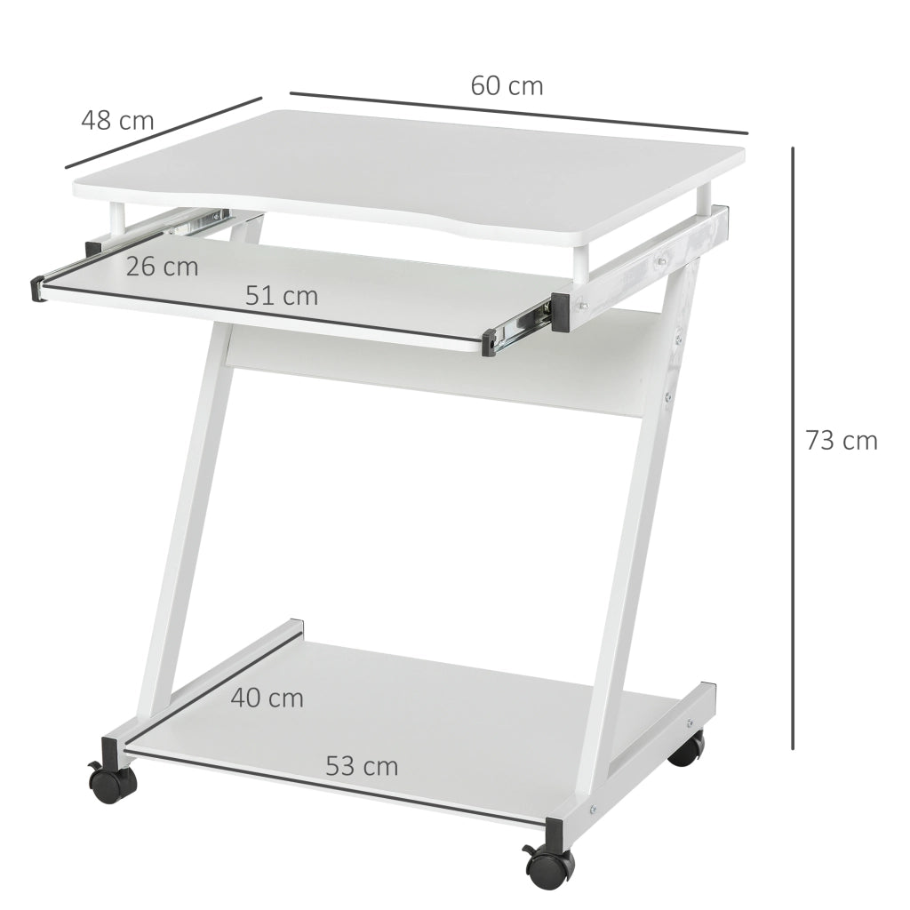 Tavolo da PC ¨C Minimal ¨C Bianco 60x48x73cm