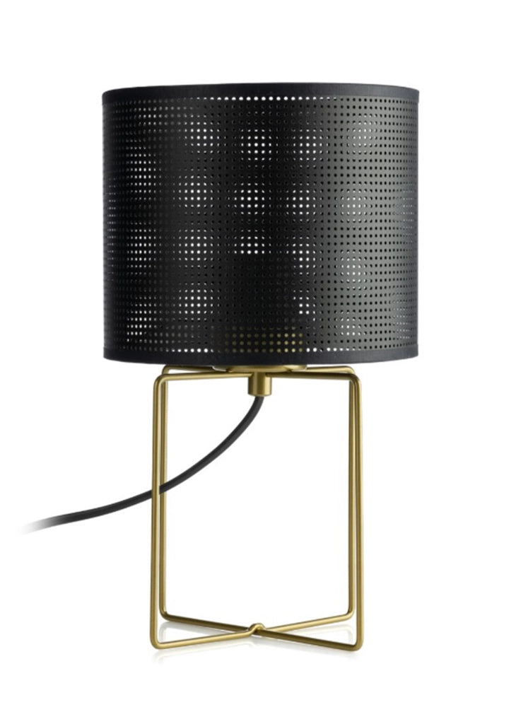 Lampada da tavolo loft nero-oro LoftShade E27 Luminex