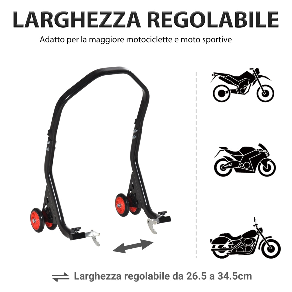 Cavalletto Regolabile per Moto ¨C Minimal ¨C Nero