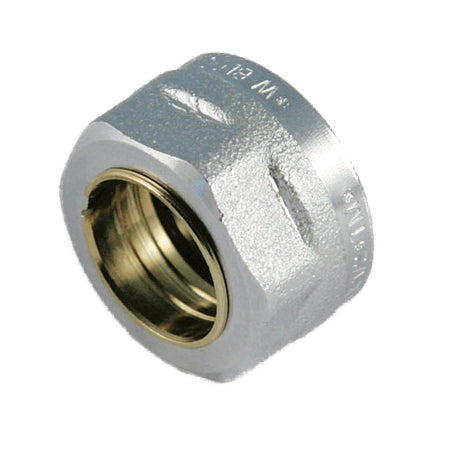 DADO CROMATO CON OGIVA E GUARNIZIONE PER TUBO RAME- 1/2 x 12- TIEMM- pezzi 1
