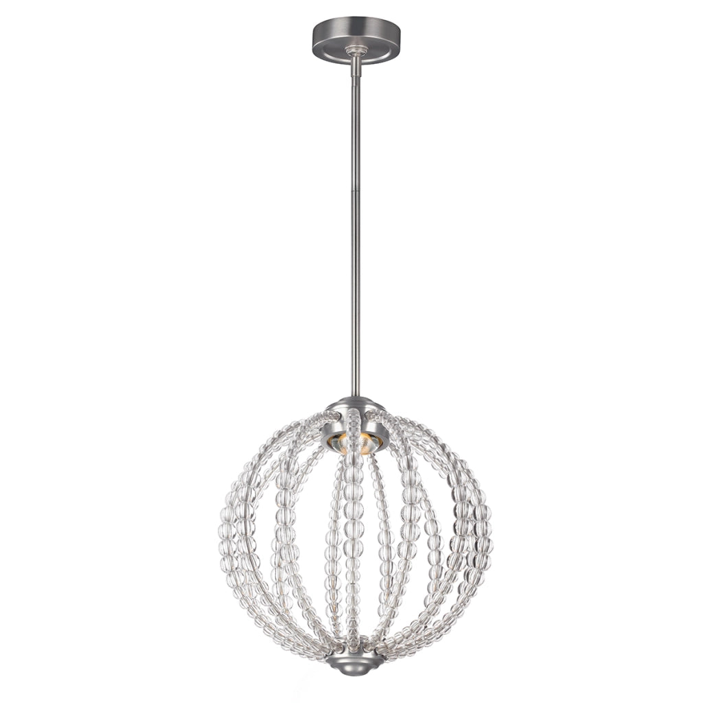 Sospensione Feiss Oberlin sfera nichel satinato LED
