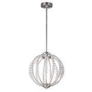 Sospensione Feiss Oberlin sfera nichel satinato LED