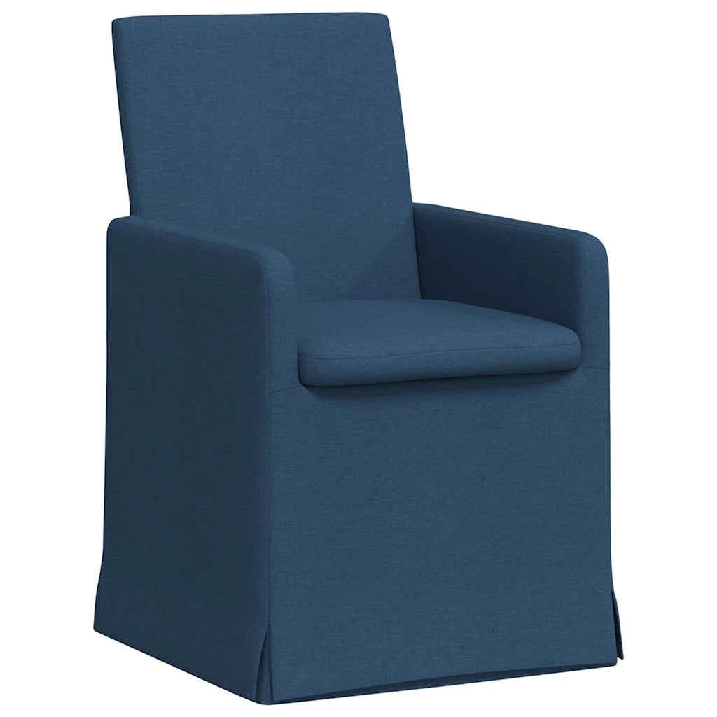 Sedie da pranzo 2 pcs Blu 57 x 67 x 95 cm Tessuto