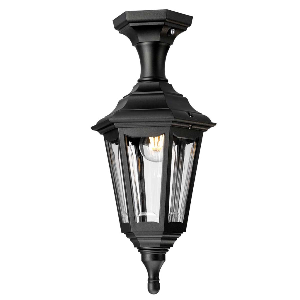 Lampada esterna a colonna nera E27 60W Kinsale Elstead