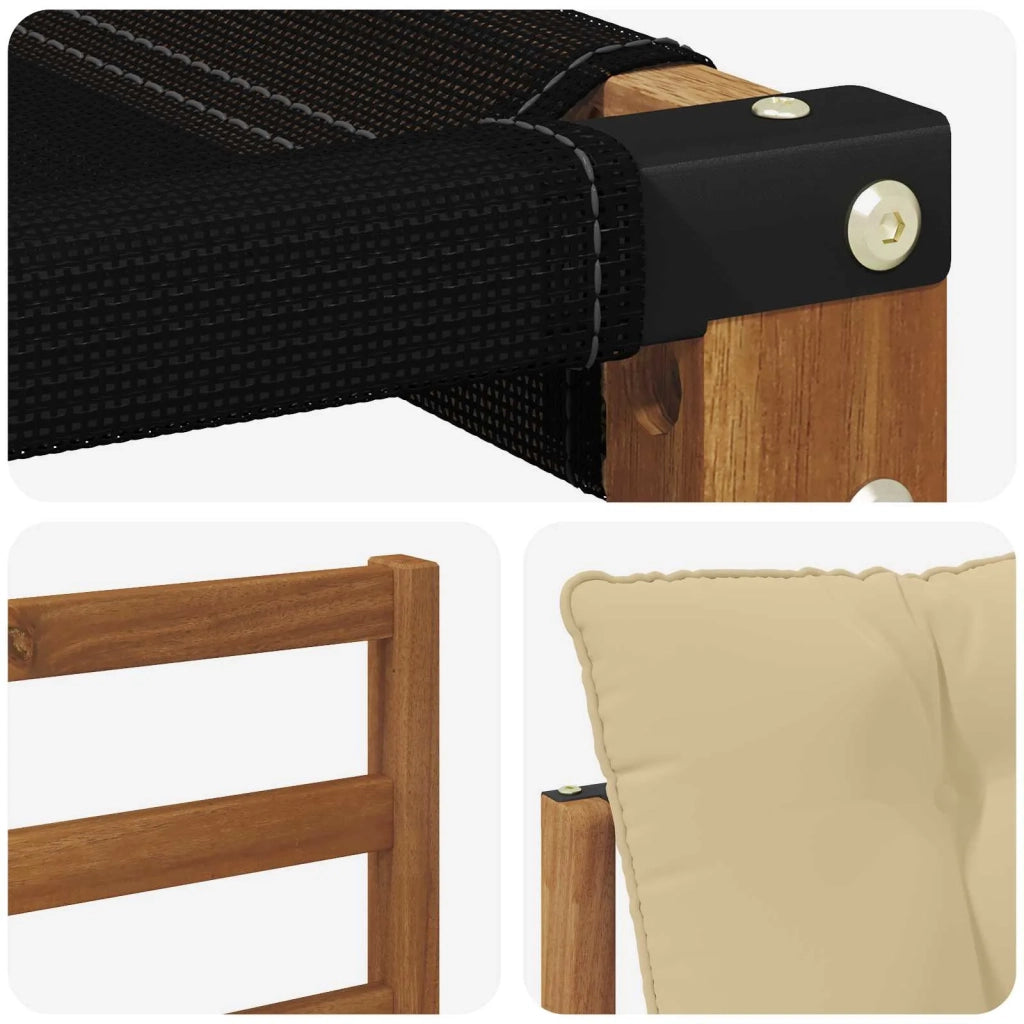 Set di divani da esterno con cuscino 7 pcs Naturale e Beige 3369664