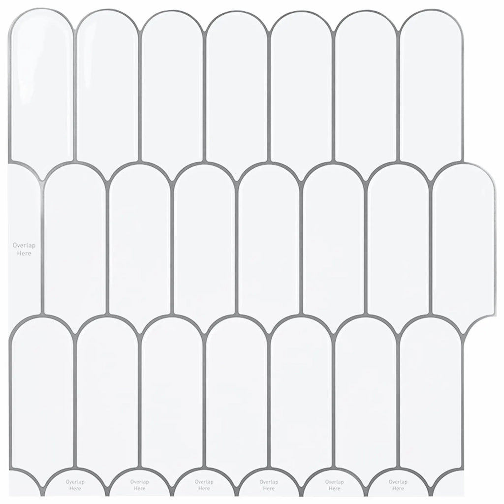 Piastrella Piuma 20 pz Bianco e Grigio 30 x 30 cm CFW9363519
