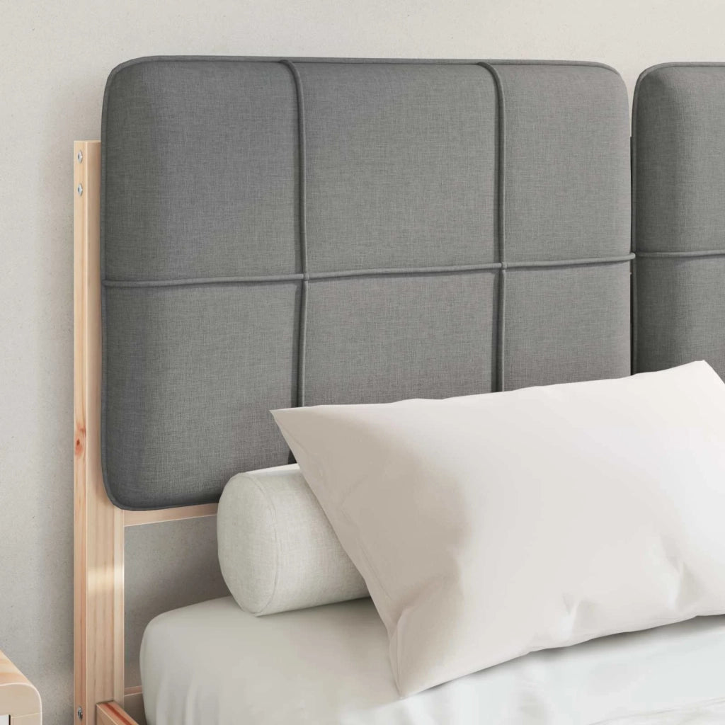 Letto con Testiera Rivestita-Struttura Letto con Testiera Grigio chiaro 120 x 200 cm 283115