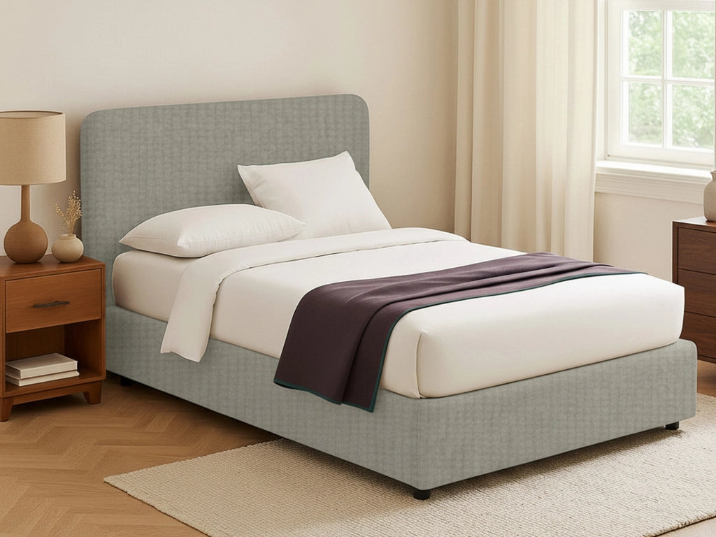 Poole, Letto Piazza e Mezza Sfoderabile Made in Italy, Grigio