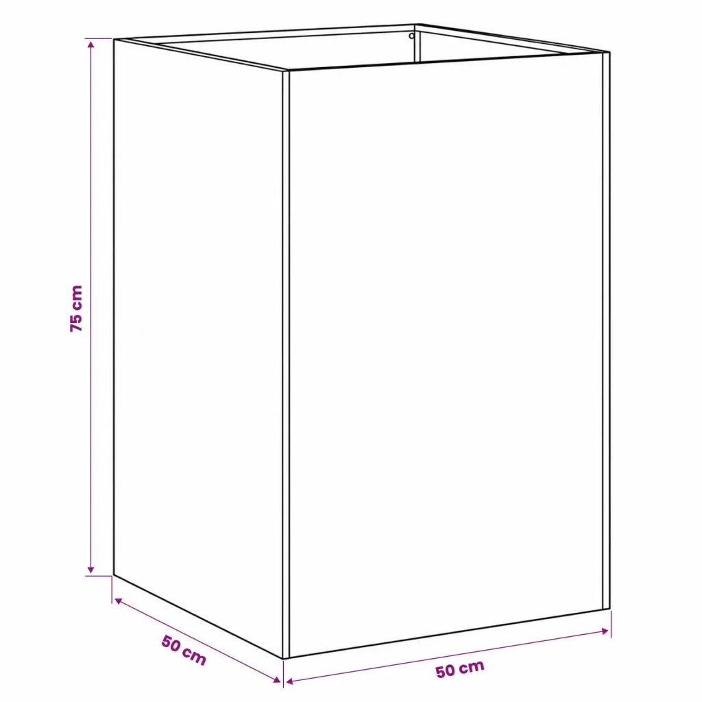 Vaso da giardino Bianco 50 x 50 x 75 cm 8005388
