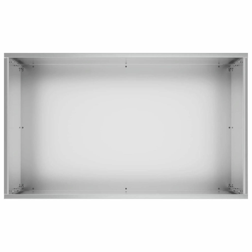 Vaso da giardino Argento 40 x 30 x 75 cm Acciaio zincato 8005508