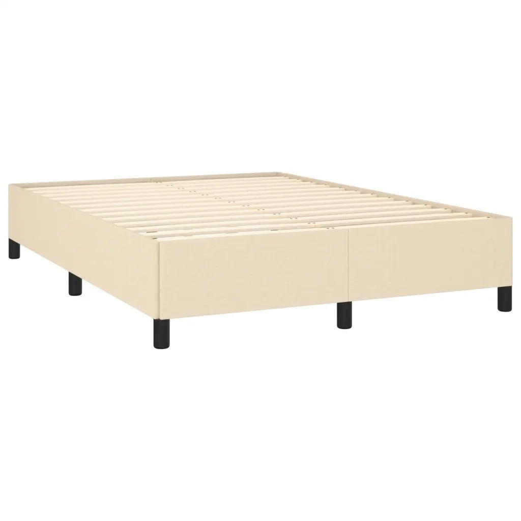 Letto matrimoniale | Letto per adulti | Giroletto senza Materasso Crema 140x200 cm in Tessuto