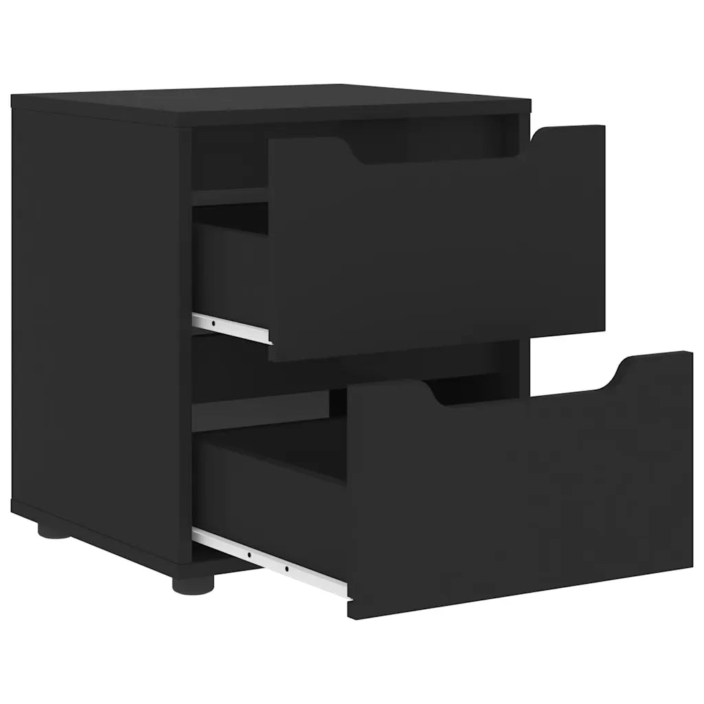 Comodino VISNES Nero 45x40x50 cm in Legno Multistrato 4108281