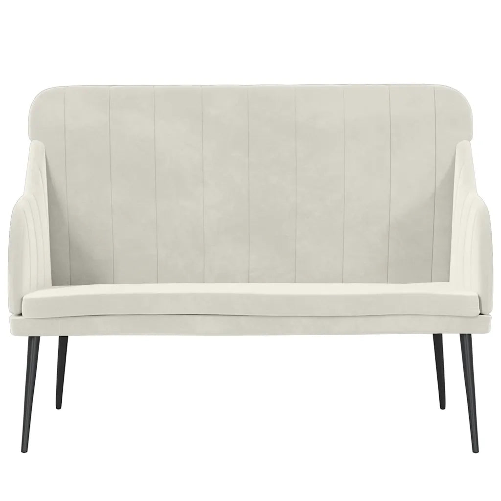 Panca Crema 110x76x80 cm in Velluto 351472